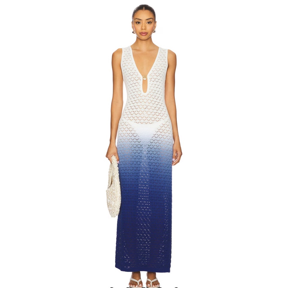 Runway the label reina maxi dress in blue ombre